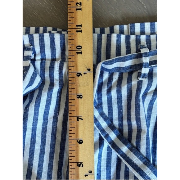 Love Tree‎ Striped Paperbag shorts Size Medium Blue and White Belted - Picture 8 of 9